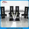 C230 stainless steel dining table and chair sets with modern design