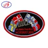 Factory Price! Hot Sale Iron On Patches Wholesale Nordic Vmax Meet Norway Flag Embroidered Patches