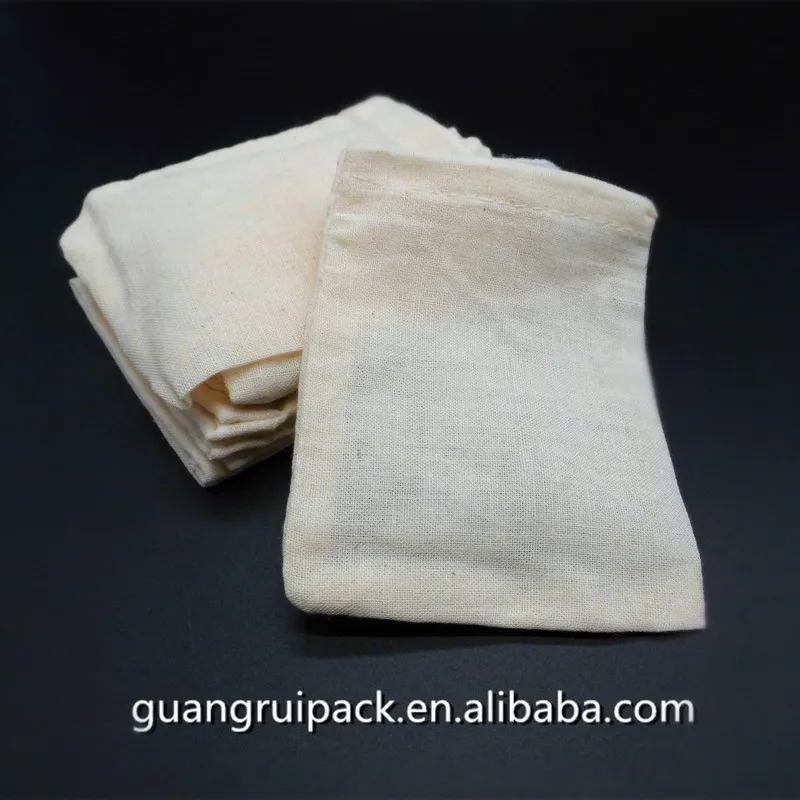 Organic Mini Cotton Silk Empty Tea Packaging Bags For Loose Tea For