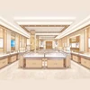 jewellery shop decoration/stainless steel glass display showcase/jewelry shop counter