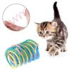 Cat Toys Colorful Spring Plastic Bounce Pet Random Color Wide Gauge Heavy Color Randomly 4.5x2.5cm(1.77x0.98in)