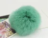 fuzzy rex rabbit fur pom pom/fur keychain bag pendant/rex rabbit fur ball toys