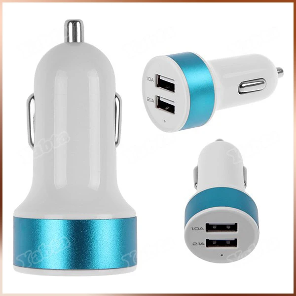 Custom Label Dual Port Car Charger, Cigarette Lighter 2 usb adapter