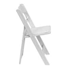 white padded resin folding chairs