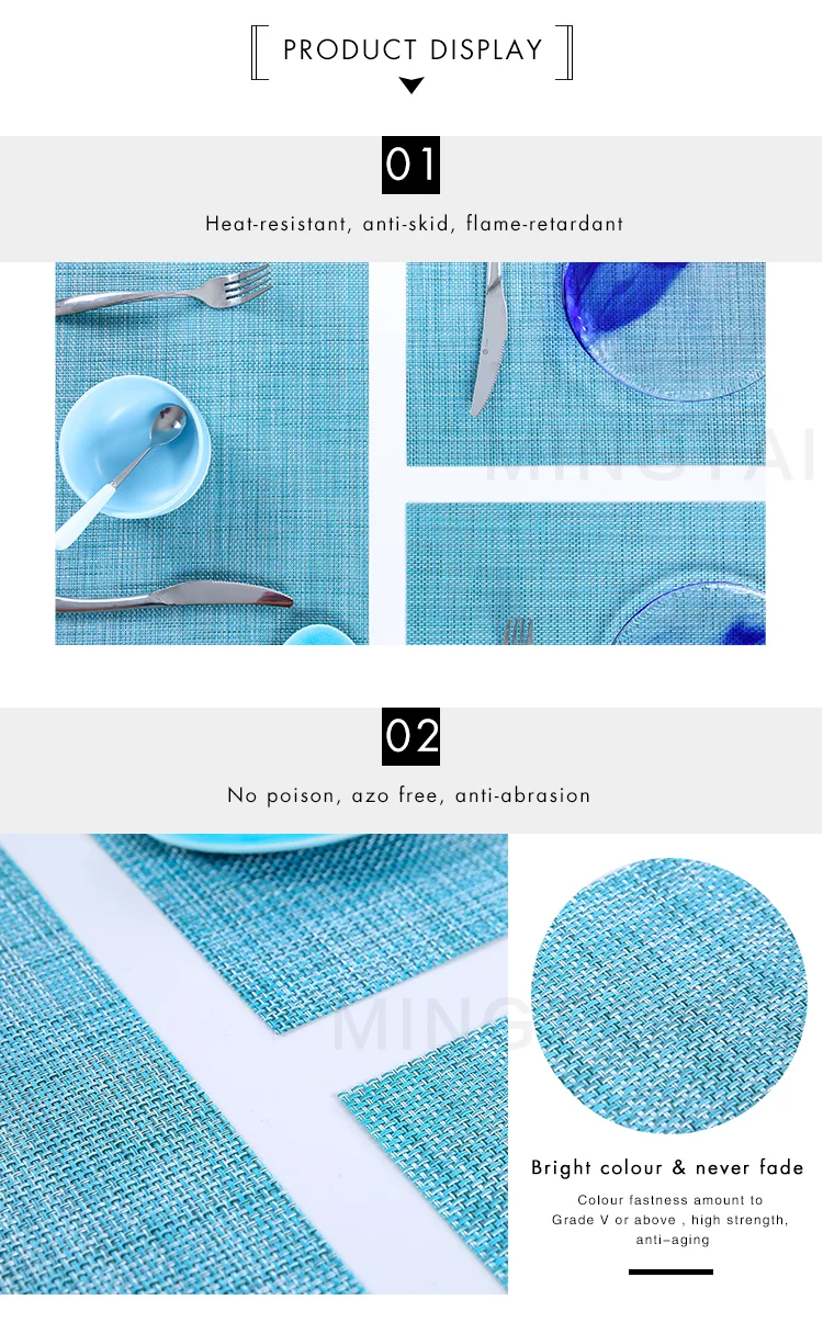 Best Price Dishwasher Safe Wholesale Restaurant Coffee Custom Dining Table Mat Pvc Plastic