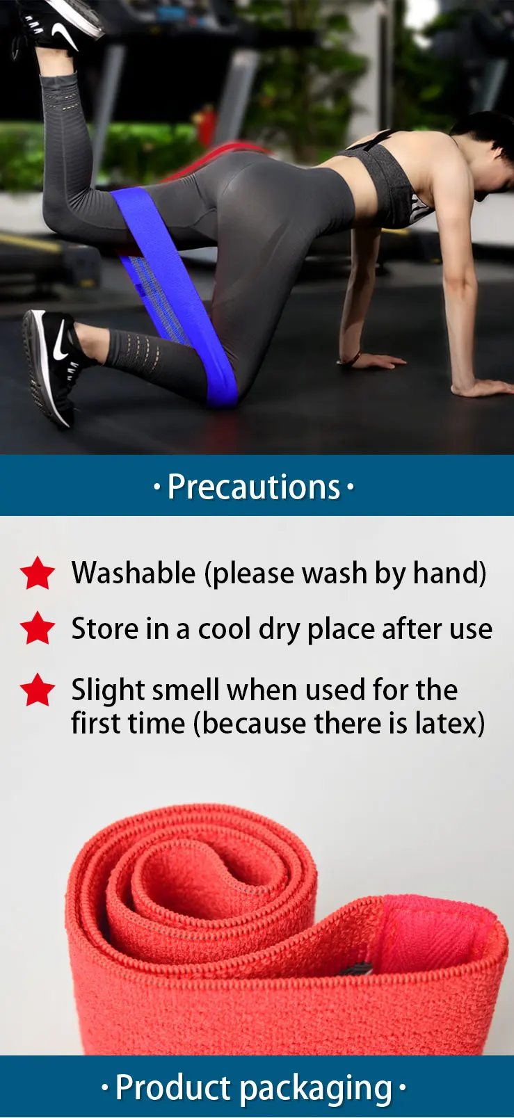 High quality fitness tension fabric mini bands with logo