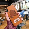 Luxury Pu Leather Cartoon Bear Phone Case for IPhone 6 Xs XSMAX XR 6s7 8 plus Soft Tpu Cover With Card Pocket Bags Fundas