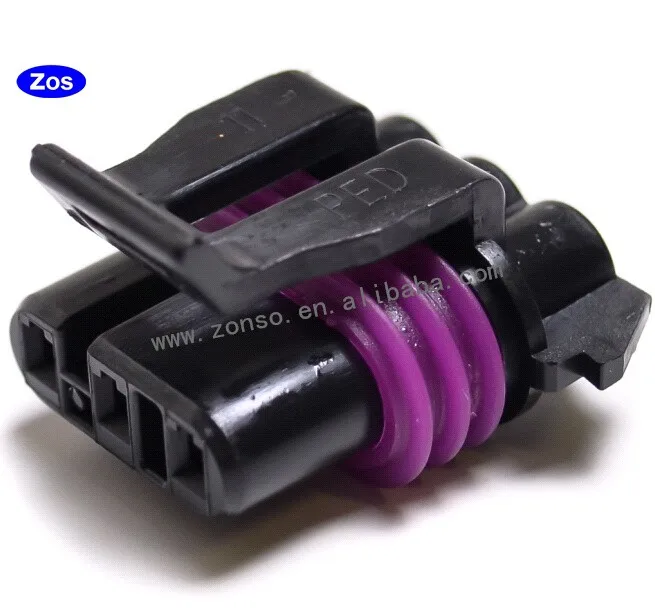 3pin Delphi Ped Automotive Female Black Connector - Buy Delphi Ped ...