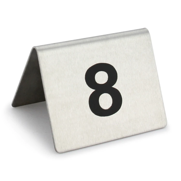 Wholesale Stainless Steel Metal Hotel Restaurant Place Card Table