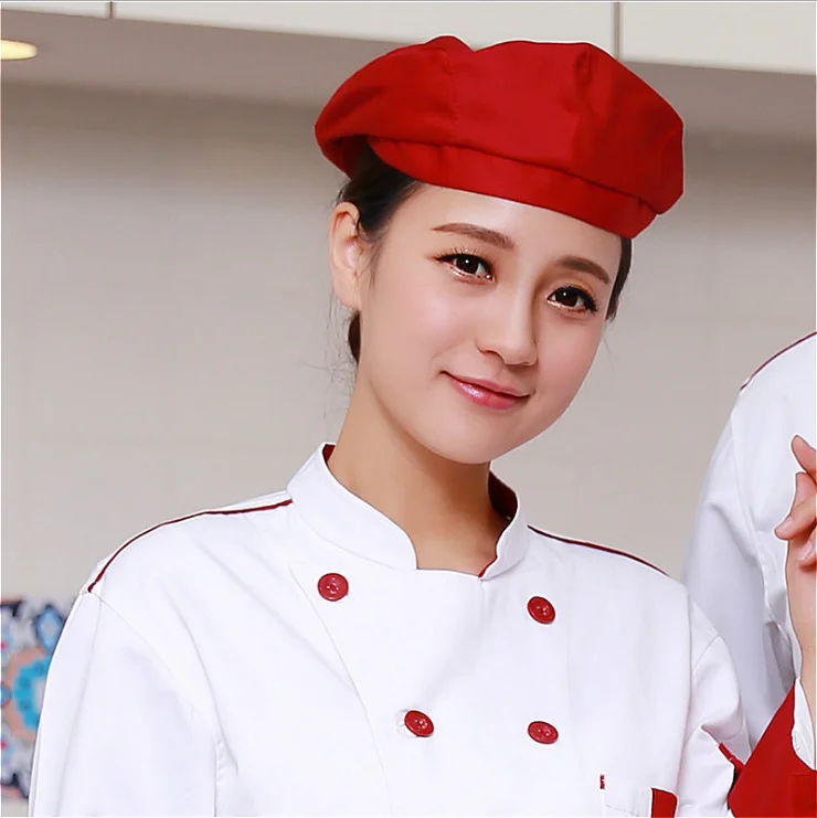 Promotional Colorful Bend Cap Restaurant Bar Hotel Fast Food Waiter And