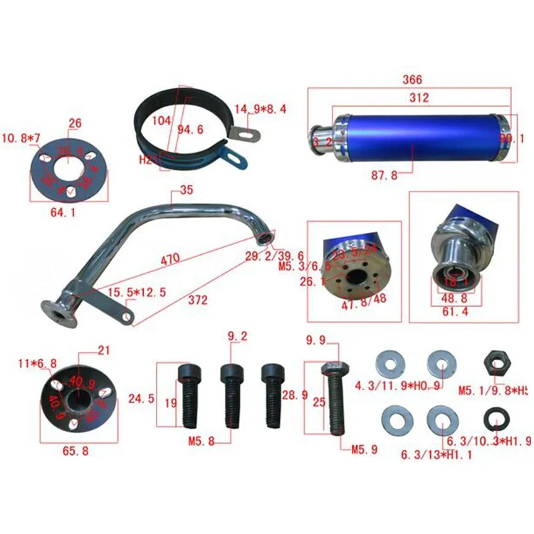 Cg125 Cg150 Wy125 Motorcycle Racing Parts Pipe Exhaust Muffler Buy Exhaust Muffler,Cg125