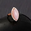 fashionable 925 silver plated 5.10ct natural pink opal ring for women