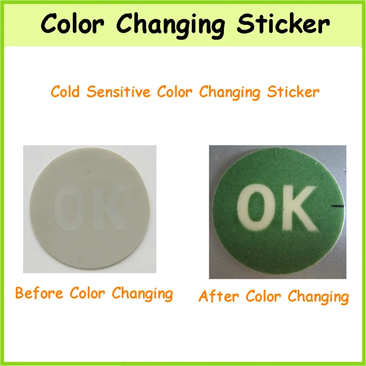 Oem High Gride Color Change Thermochromic Indicator Sticker Buy Heat
