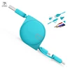 Multi Android Micro Usb Data Cable 2 In 1 Retractable Charging Usb Cable For Iphone