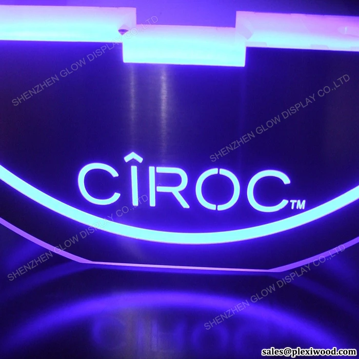 Bright Blue Led Light Single Bottle Ciroc Vodka Bottle Presenter