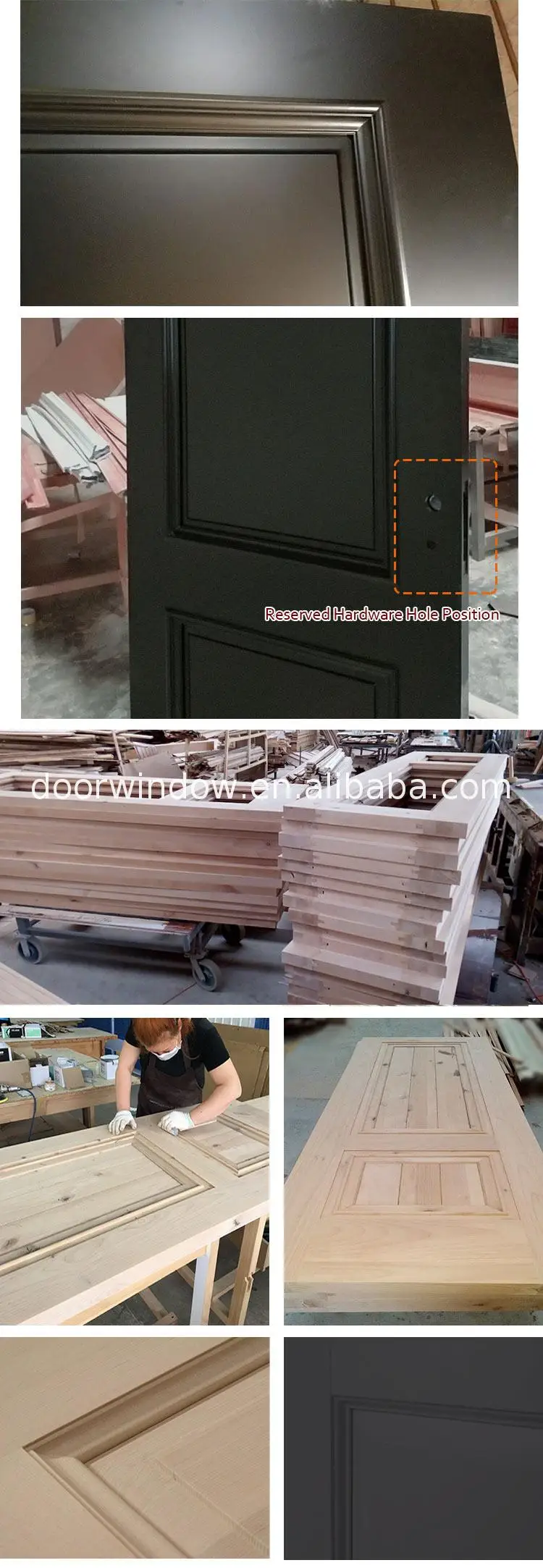 Factory price wholesale modern wooden doors door design image wood with glass