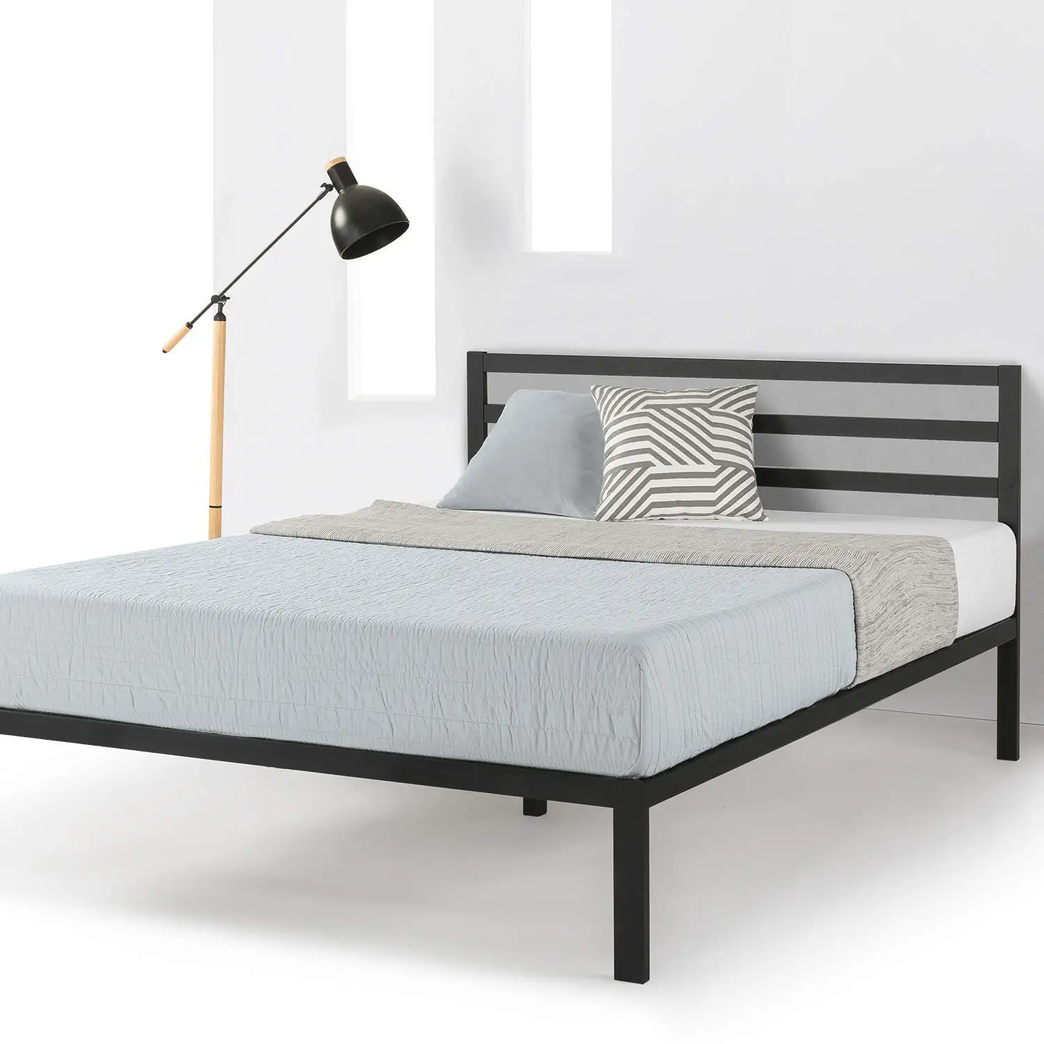 Queen Size Bed Frame With Headboard No Box Spring