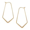 Hoop Earrings Hypoallergenic Lightweight Cutout Thin Wire Drop Dangles - Plated in 925 Sterling Silver or 18k Gold