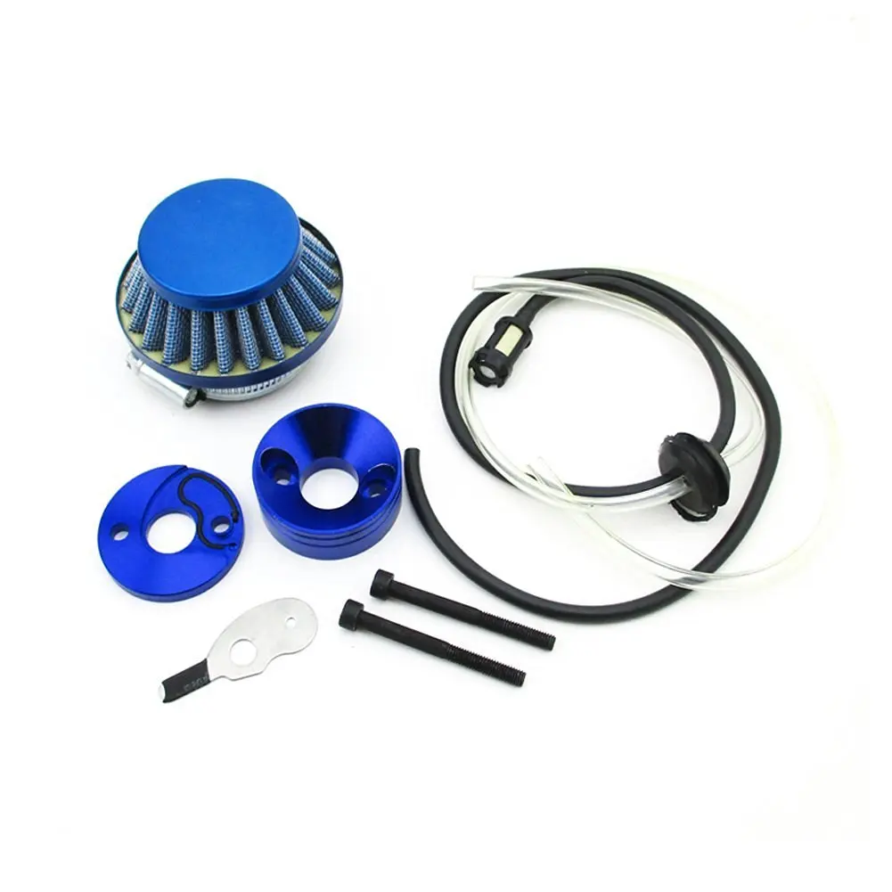TC-Motor Blue Air Filter Clearner + Air Filter Stack Adapter + Fuel Hose For