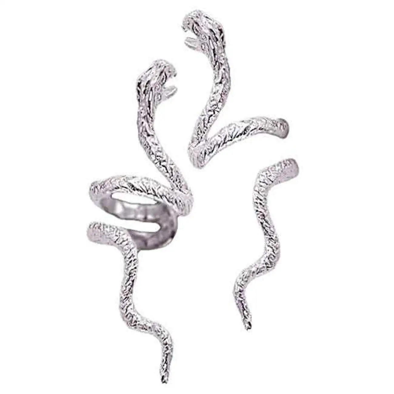 Meriling Gold Enamel Snake Ear Cuff Earring Single Ear Wrap
