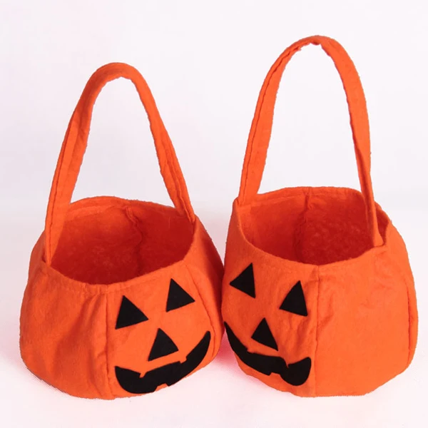 Felt Halloween Pumpkin Basket For Kids Trick Or Treat Gift New For 2015 ...