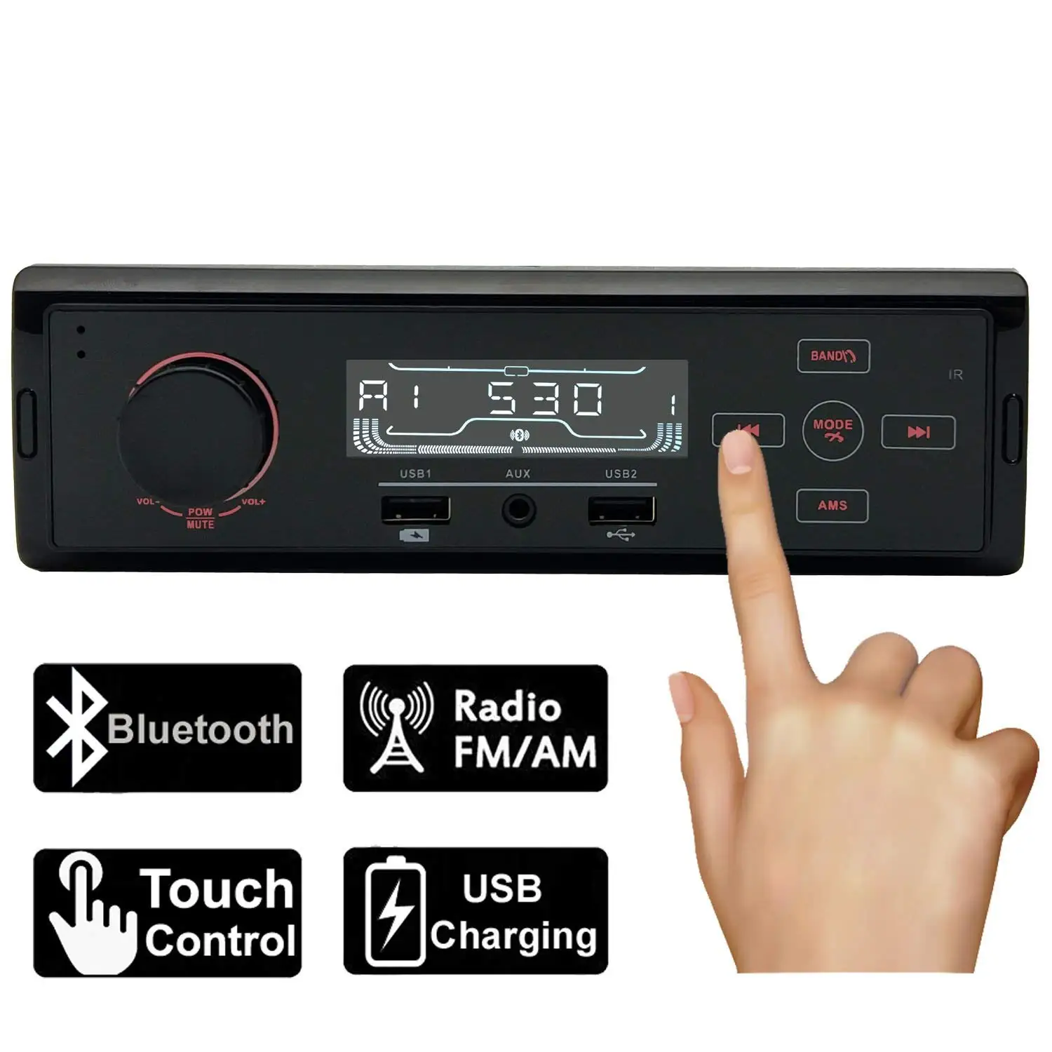 Buy JENSEN AWM968 JENSEN AM/FM/CD/DVD/USB Bluetooth Stereo, Front USB