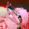 Cheap custom design shiny cz silver ring for wedding
