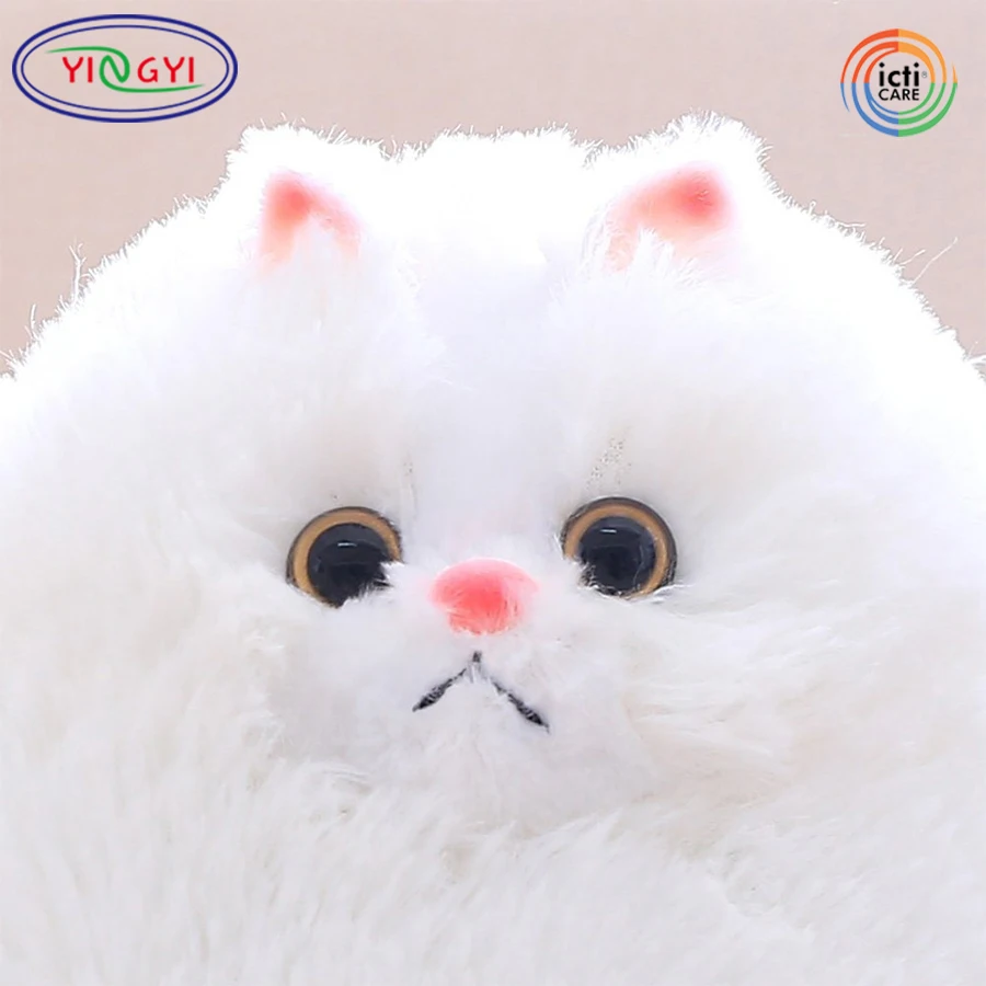 white cat plush animal