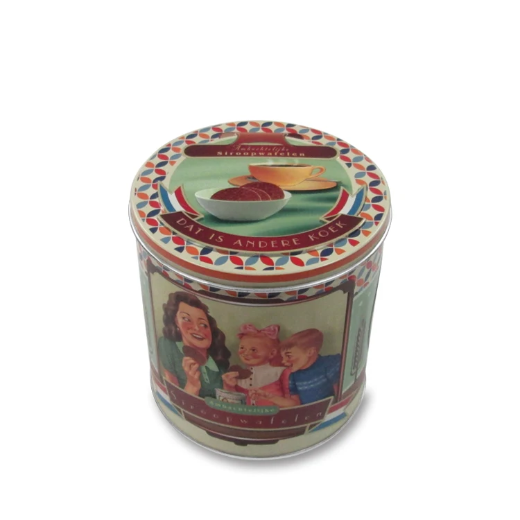 Round Shape Cheap Cookie Tins Each Tin Box In A Poly Bag,Proper ...