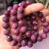 14mm round natural ruby zoisite natural elastic semi-precisous stone bracelets