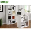 office study computer table desk with double bookcase book shelf white