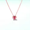 Wholesale gold jewelry ruby heart Solid 14K 18K gold pendant