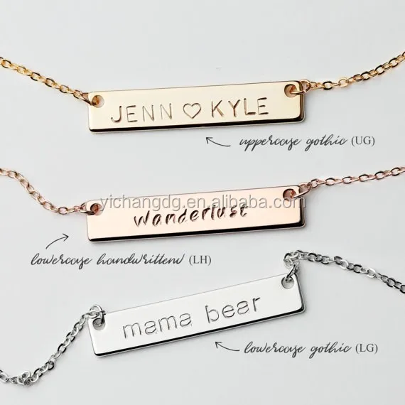 Personalized Name Bar Necklace Custom Name Necklace best friend necklace mother of the bride gift Birthday Gift.jpg