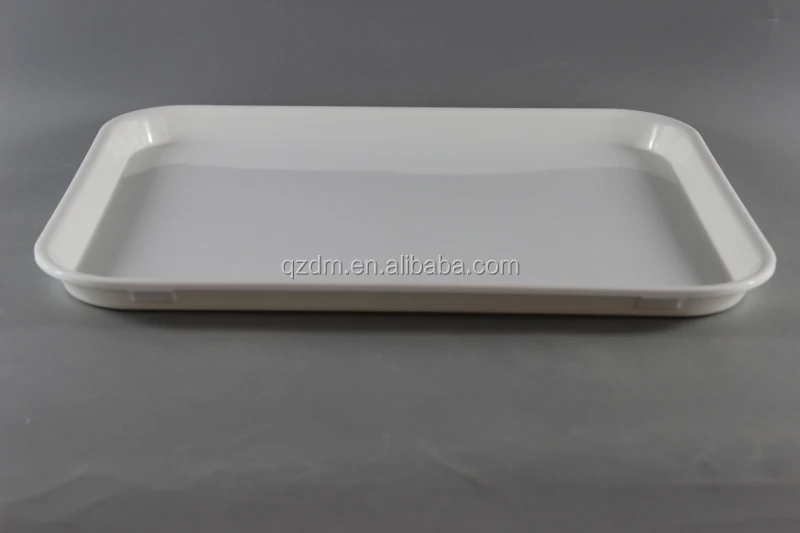 White Melamine Holder Plastic Square Tray Tableware