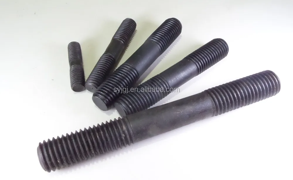 Carbon Steel Black Color Grade 8.8 Welding Stud Bolt Double Ended