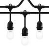 48ft long life span String Light E26 Socket Hanging Loops 0.9 Watt S14 Bulbs Commercial String Lights