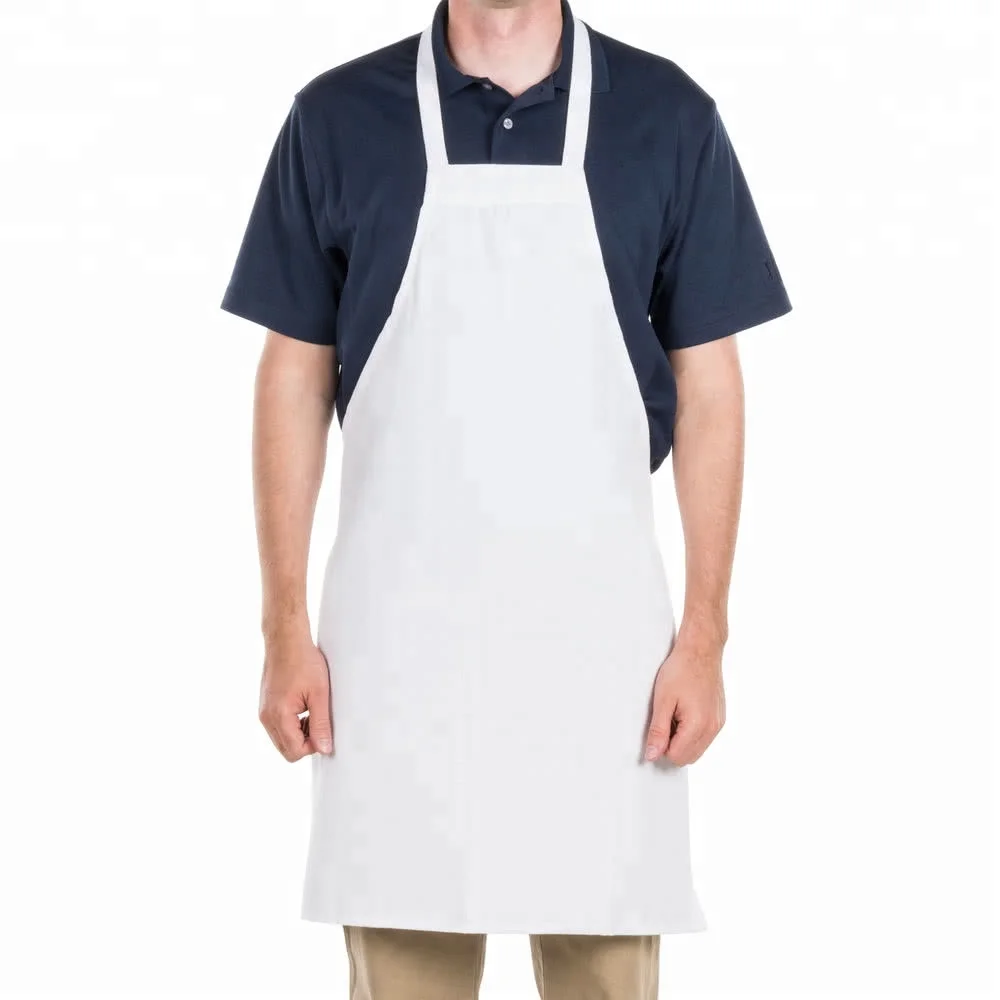 white cooking apron