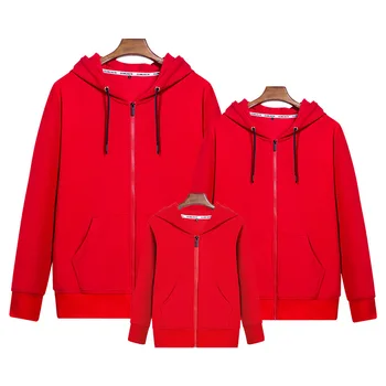 Custom Men Zipper Family Suit Hoos Red Color Long Sleeve Hoo Custom Men Zipper Family Suit Hoos Red Color Long Sleeve Hoo