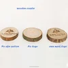 M012 wholesale custom boutique tree ring heated beer wooden coaster