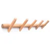 Modern Wall Mounted Coat and Hat Rack - 5 Hooks, Beautiful Wood Entryway Hanger with Pegs - Durable, Easy Assembly, Classic Desi