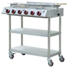 (EB-W07) WELDON Custom Stainless Steel 6 burner GAS bbq grill for wholesale/gas burner machine/infrared grill bbq