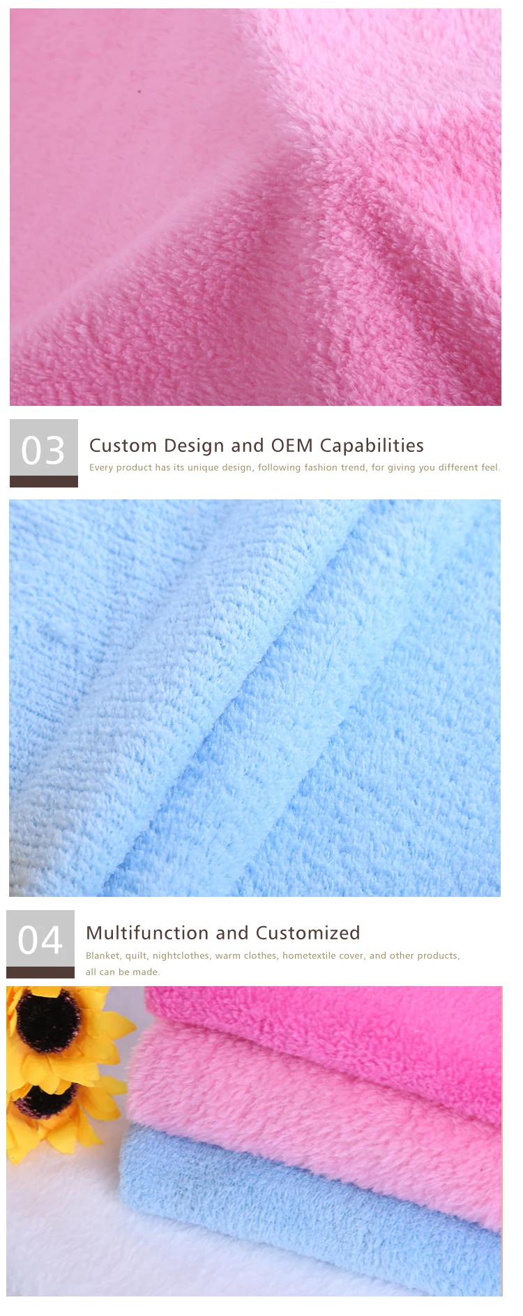 High Quality Custom Design Coral Fleece Fabric - Buy Coral Fleece,Coral ...
