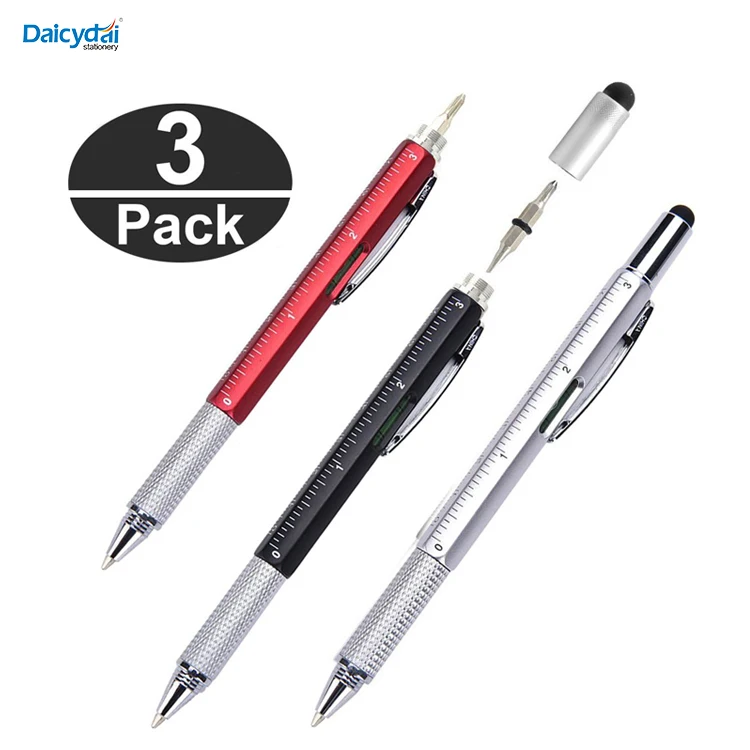 Multitool Stylus Pen 6-in-1 Combo Functions As Touchscreen Stylus ...