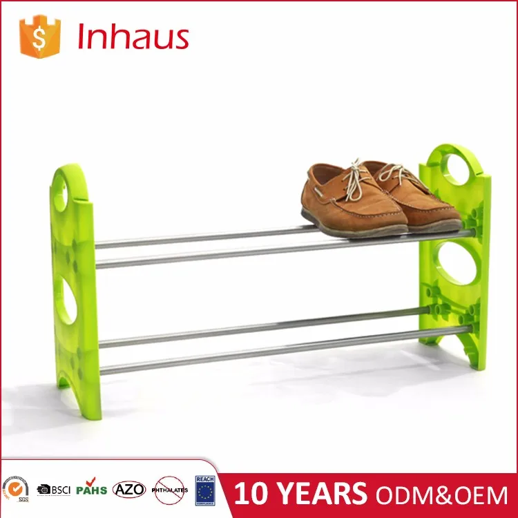 Hot Selling Steel Plastic Mini 2 Tiers Shoe Display Rack Wholesale Custom Waterproof Shoe Rack