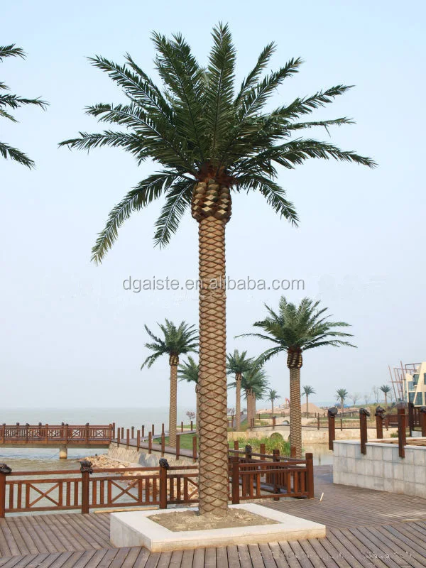 Home Decoration Steel Washington Palm Tree High Simulation High Imitation Artificial Canary Date Palm Tree Tops In Uv Proof