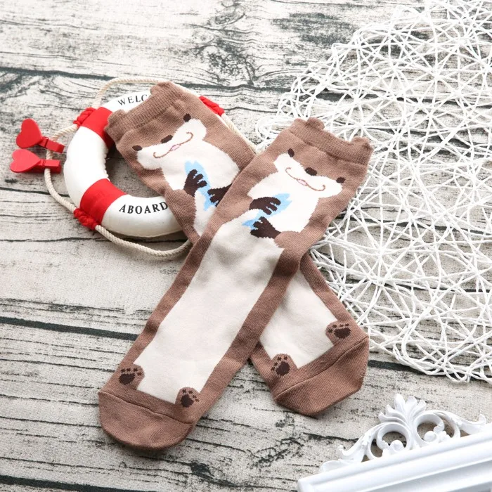 SHANXIN Hot Sale Cute boy tube cotton socks knitted grip kids soft cartoon baby socks anti slip