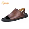 China customized summer slipper shoes full grain leather sandals
