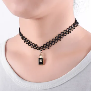 all black choker necklace