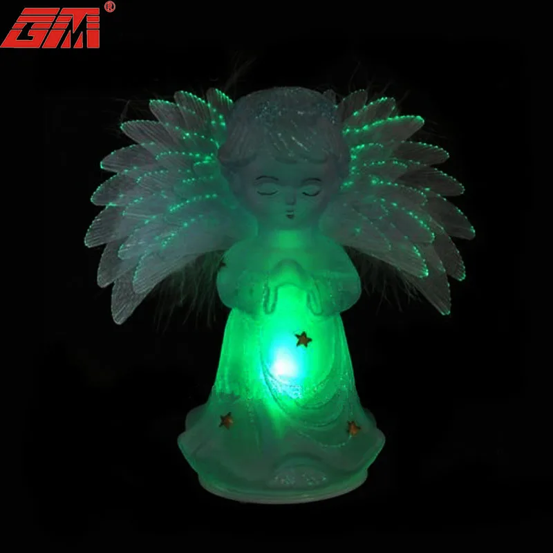 animated fiber optic angel bear