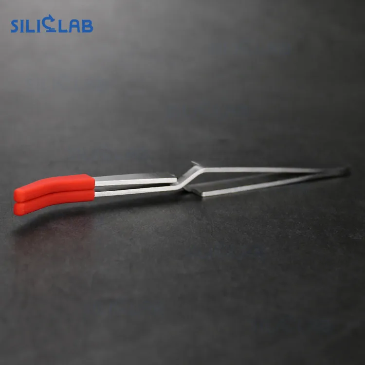 Stainless Steel Fine Tip Tweezers Smoking Dab Tweezers With Silicone